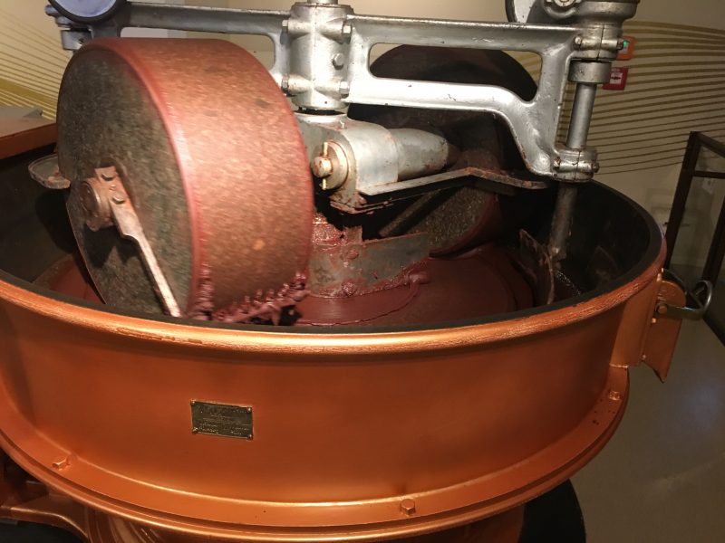 Melanger machine at Chocoversum Chocolate Museum, Hamburg