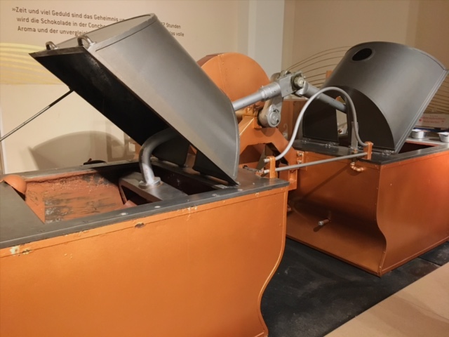 Conch machine at Chocoversum chocolate museum