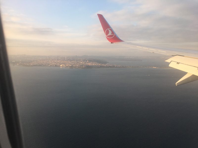 View from the window seat of a plane