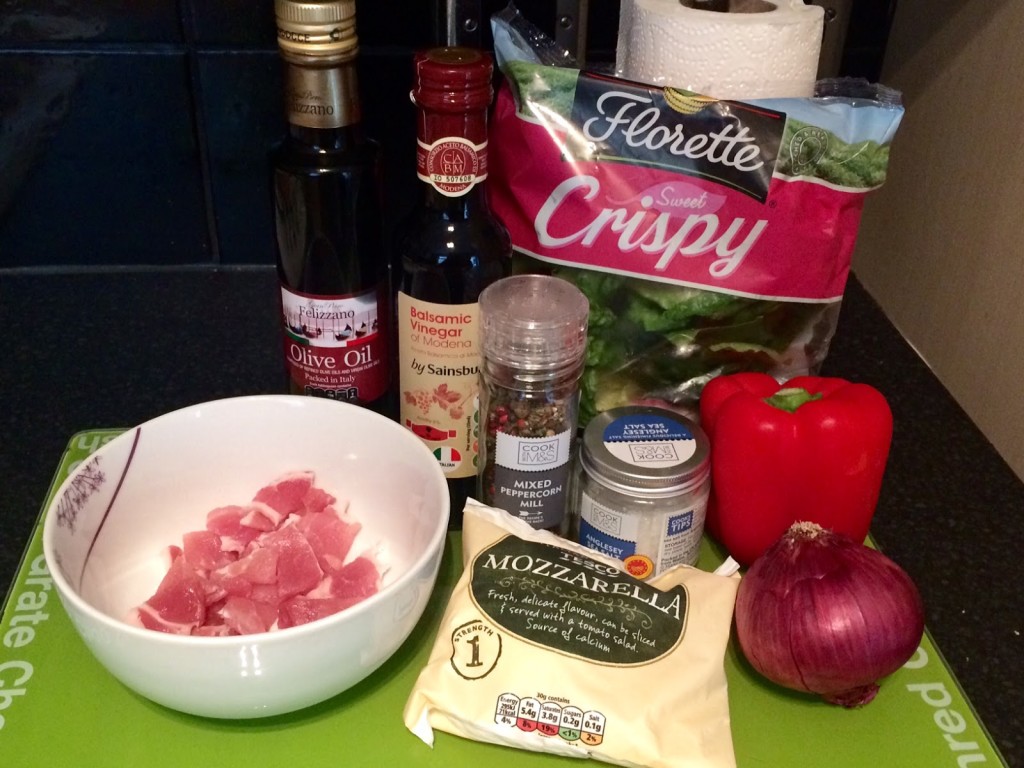 Ingredients for the salad