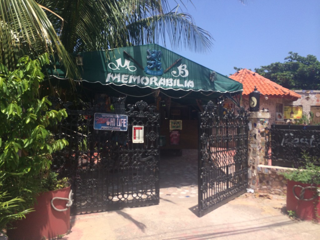 Entrance to Memorabilia Bar and Restaurant