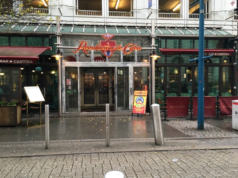 The entrance to Revolucion De Cuba, Cardiff