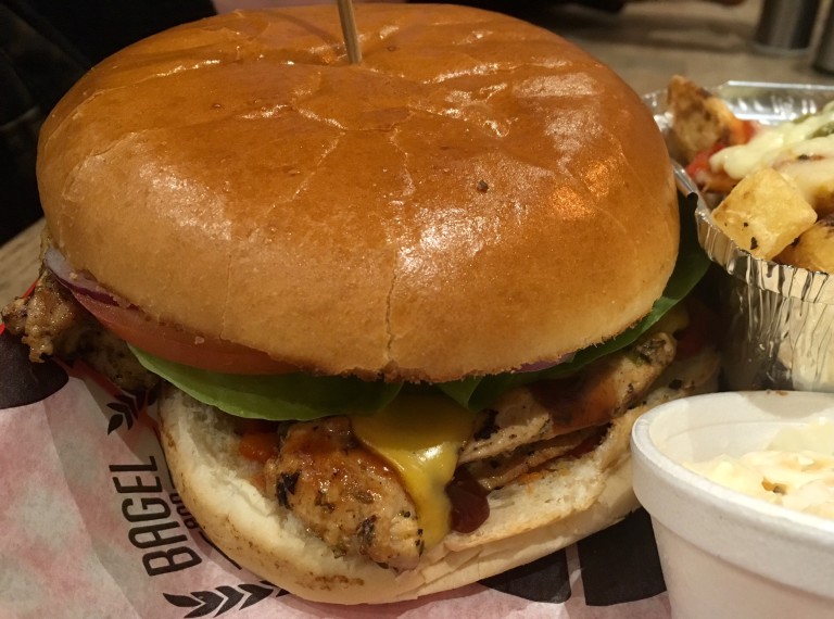 Smokey BBQ Burger at Bagel and Burger Kitchen