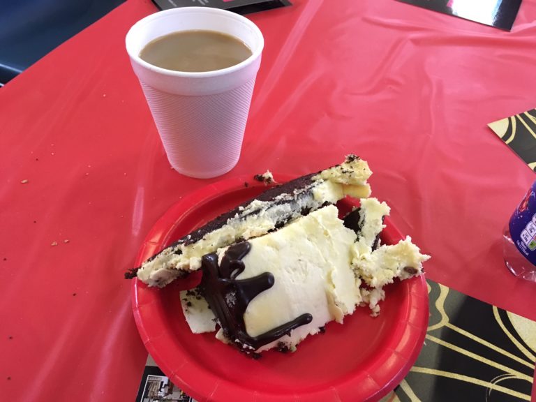 White Chocolate cake and coffee