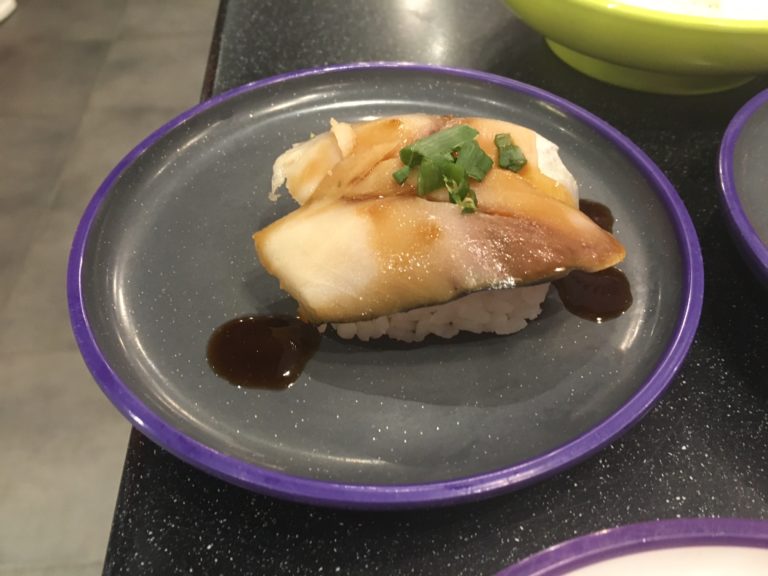 Teryaki mackerel sushi