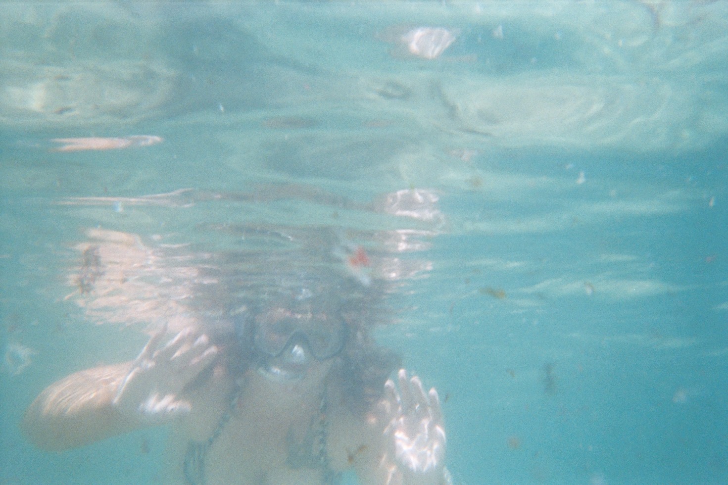 Underwater snorkelling selfie