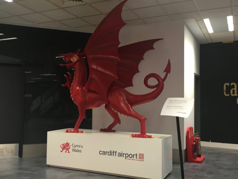 Welsh dragon at Cardiff Airpor