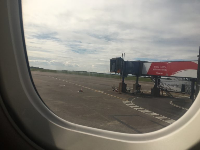 Window seat at Cardiff Airport