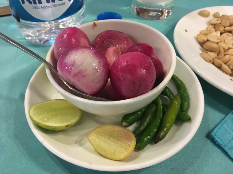 Indian pickled onions and chilli