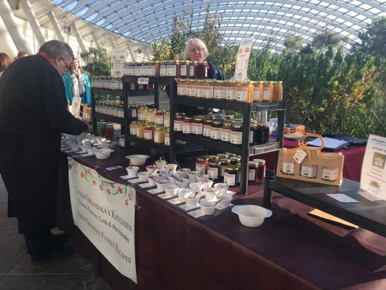 Stall selling jam, chutney and preserves