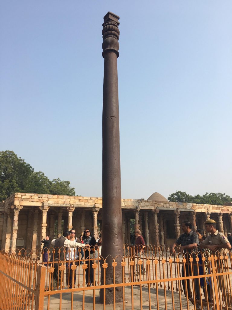Black iron pillar at Qutub Minar