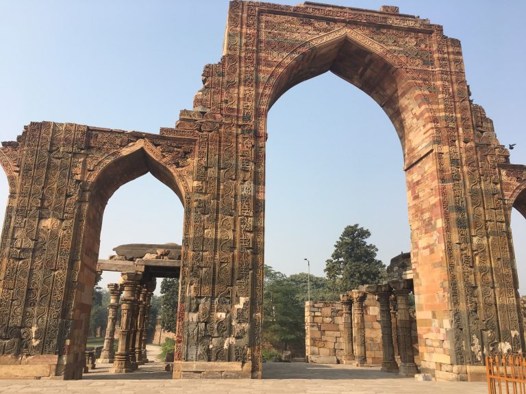 Ruins in courtyard of Quwwat Ul-Islam