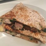 Garlic chicken quesadilla
