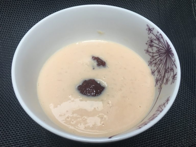 Rice pudding and jam