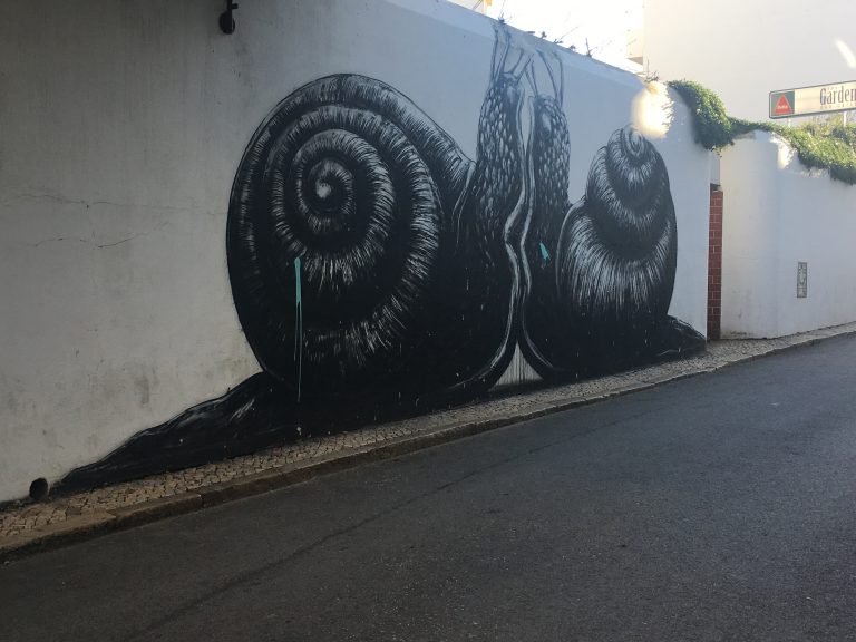 Street art in Lagos in the Algarve, Portugal