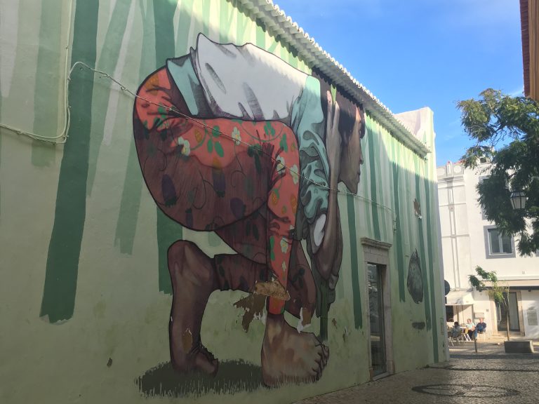 Street art in Lagos in the Algarve, Portugal