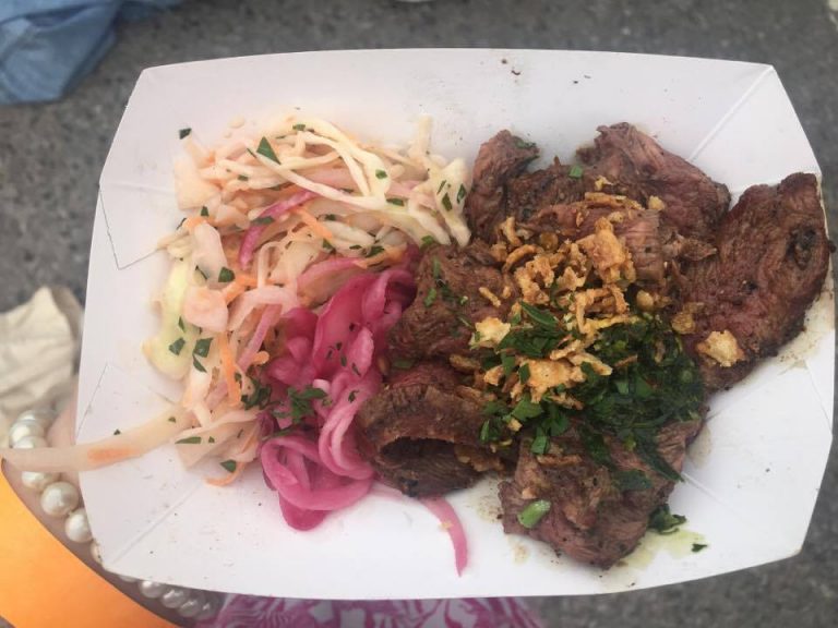 Chimichurri steak with slaw