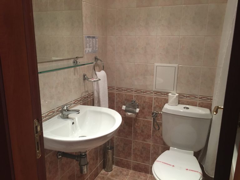 Bathroom at the Hotel Kuban Resort and Aquapark in Sunny Beach, Bulgaria