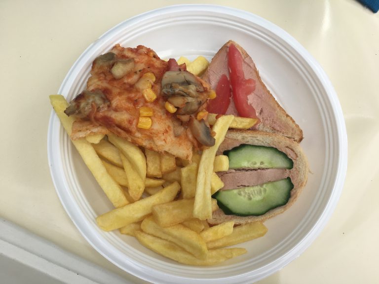 Food from the snack bar at Hotel Kuban Resort and Aqua Park