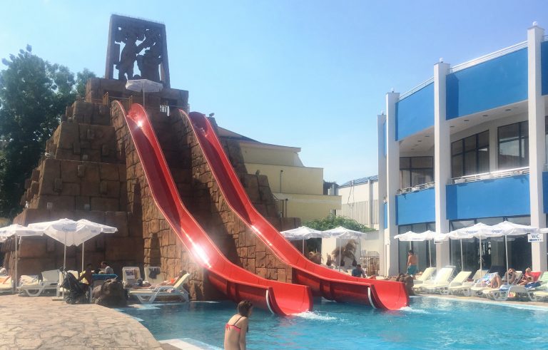 Steep slides at Hotel Kuban Resort and Aquapark
