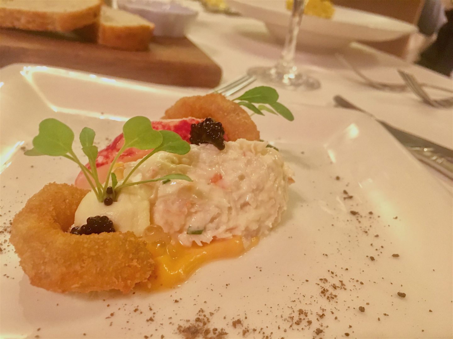 Lobster and trotter at Glffaes Country House Hotel