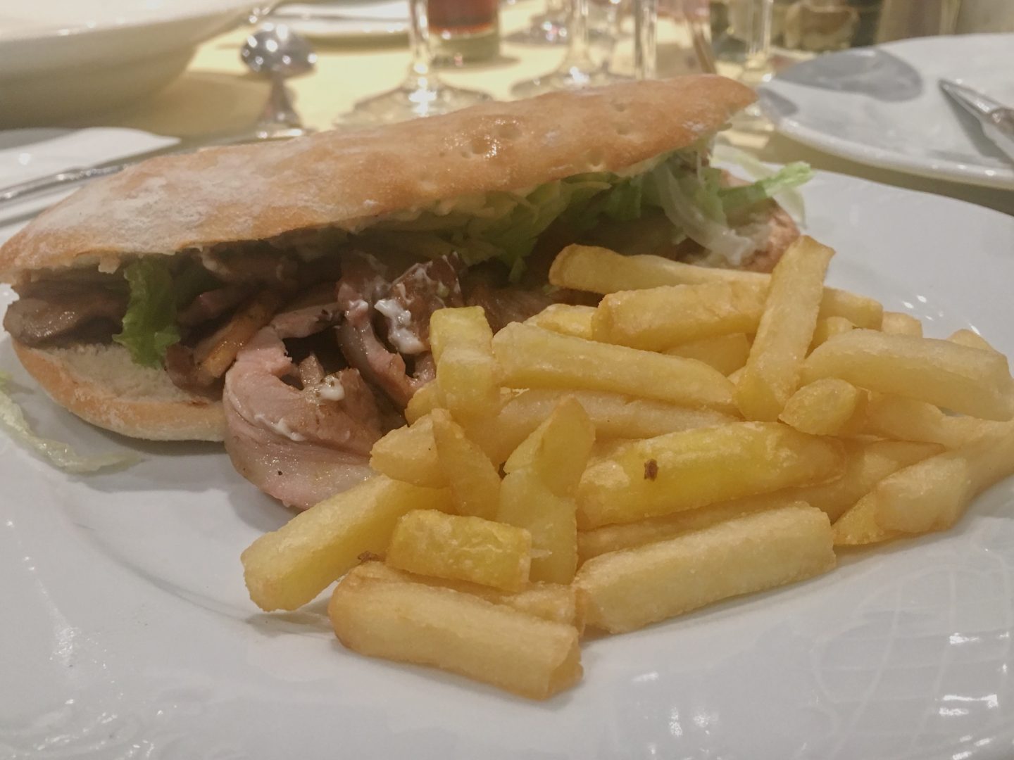 Roman porchetta sandwich