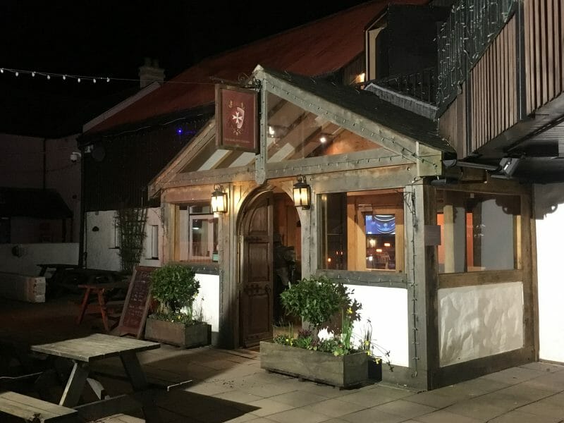 Exterior of Knight's Tafarn pub at Bluestone Wales