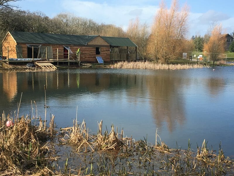 The lake at Bluestone Wales