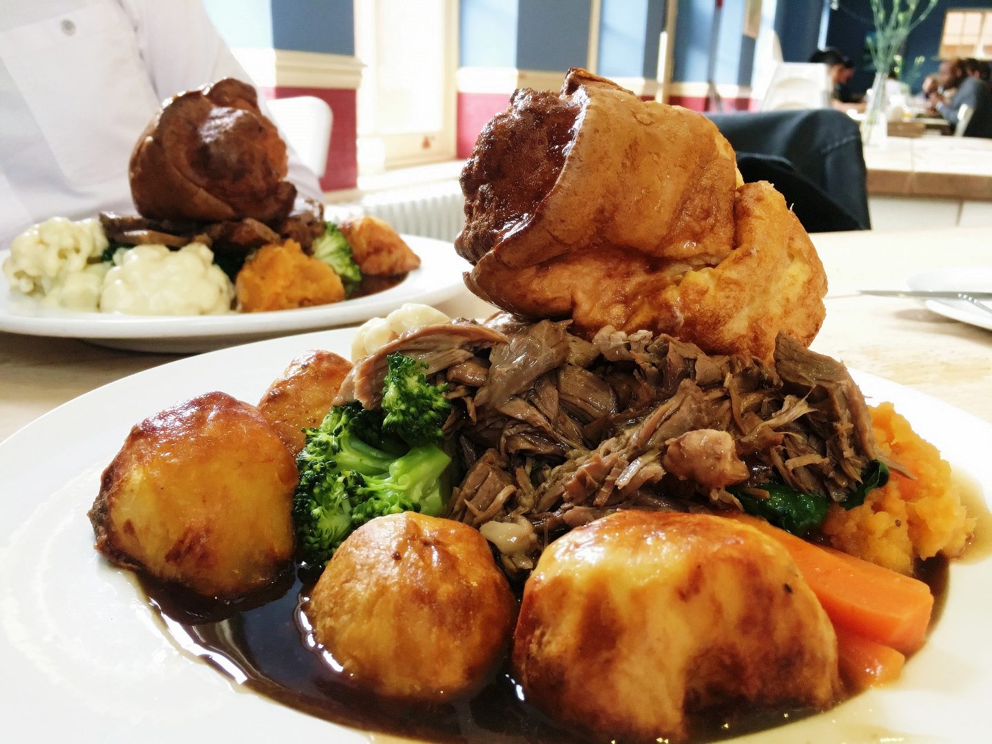 Sunday roast lamb dinner at The Ashville, Bristol