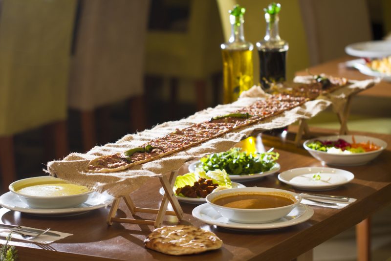 Iftar; a traditional evening meal served after sunset during Ramadan (as Ramadan rules and traditions mean Muslims must fast during daylight hours)