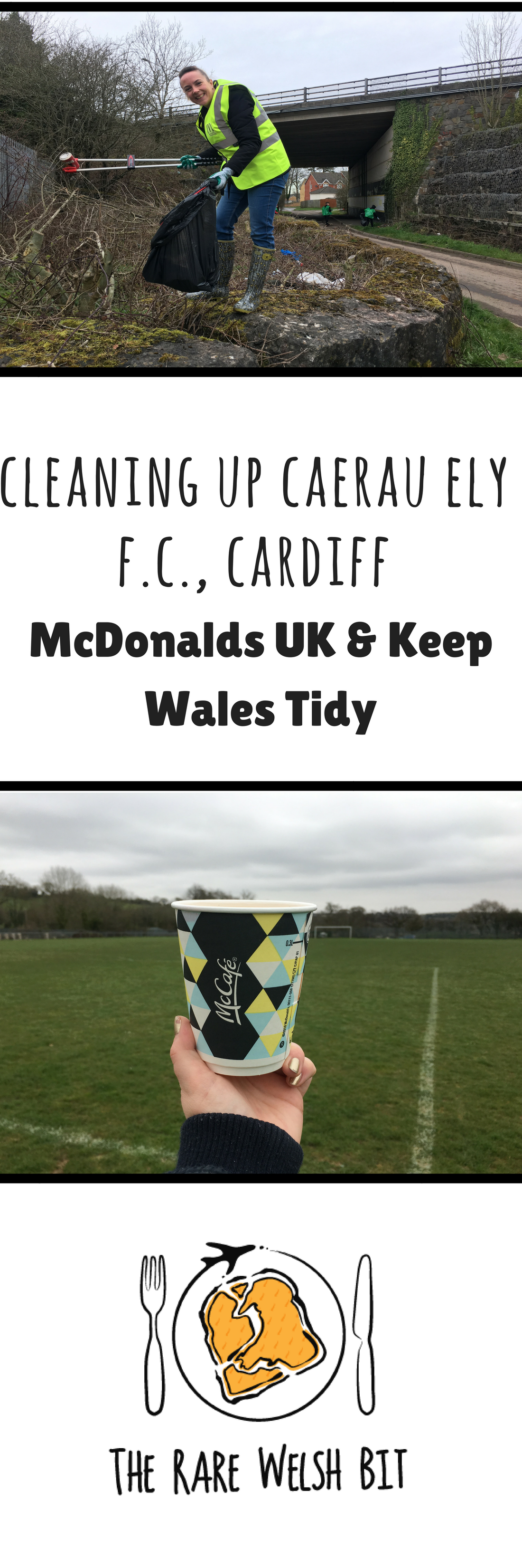 A spring clean at Caerau Ely. FC., Cardiff with a sponsored litter pick with McDonald's and Keep Wales Tidy, including photography. This is part of McDonald's wider work on waste management in the local environment, aiming to increase recycling and send more plastic waste to landfill. #environment #urban #litter #waste #plastic #packaging #cardiff #mcdonalds #keepwalestidy #springcleancymru