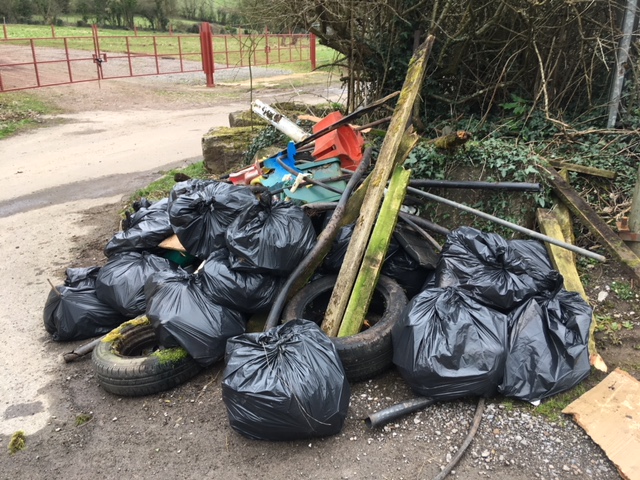Black bags and bulky waste collected at the litter pick organised by McDonald's Cardiff and Keep Wales Tidy