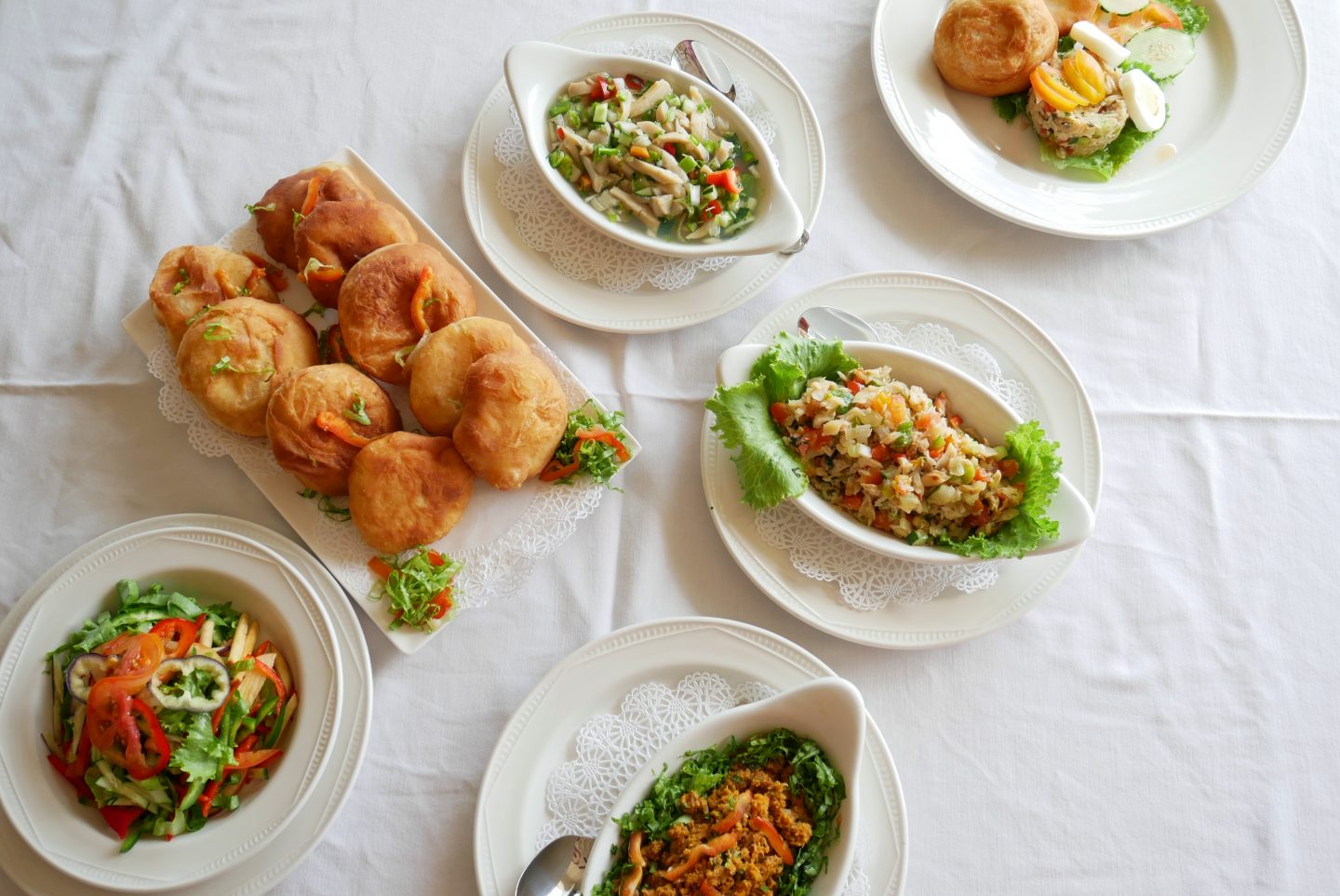 Flatlay of breakfast at Blue Horizons