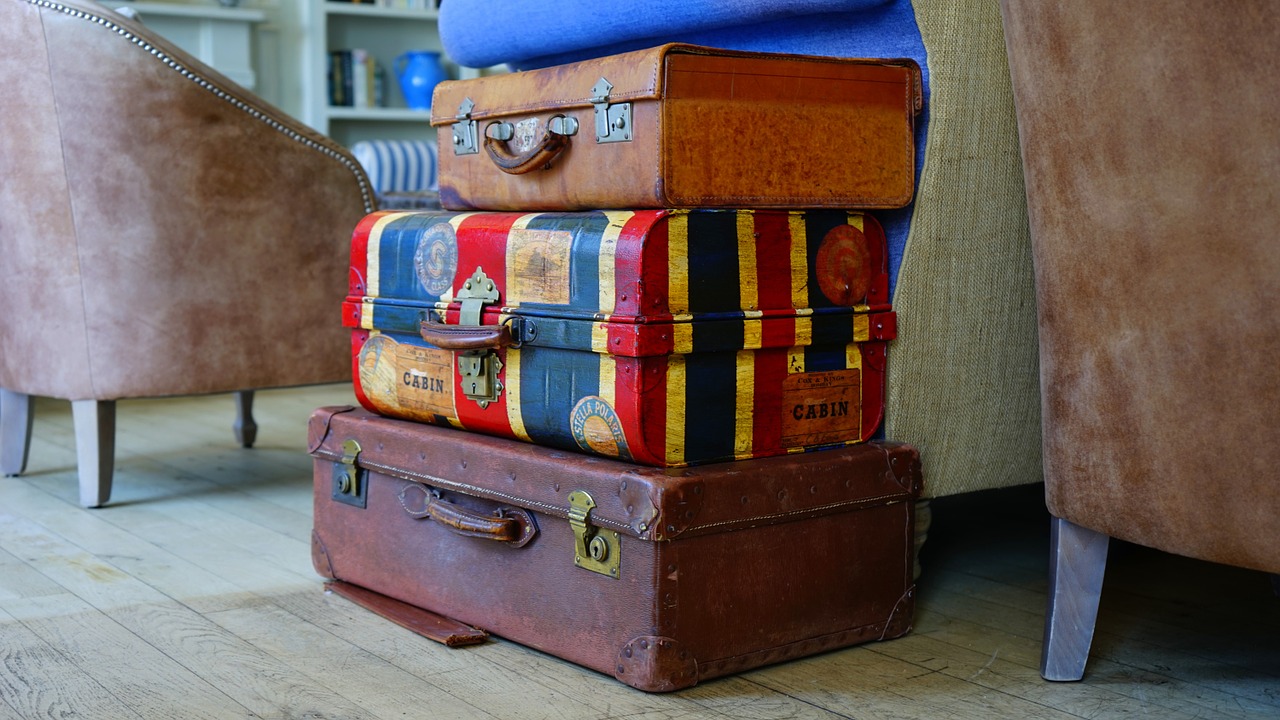 A stack of luggage
