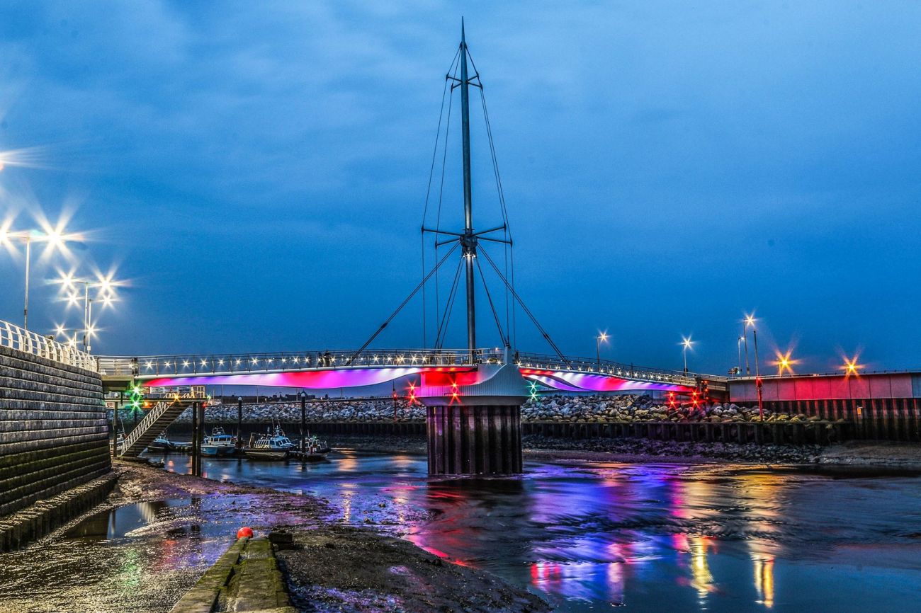 Rhyl Harbour-Lit Up