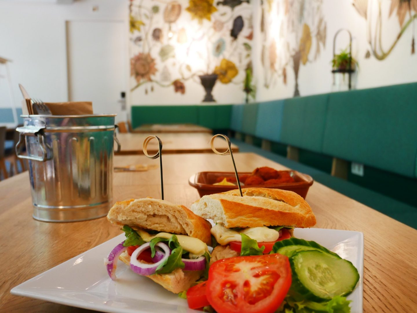 Hot jungle sandwich at Stayokay Amsterdam Vondelpark