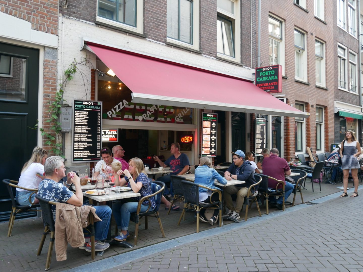 Italian restaurant, Porto Carrara near Amsterdam Vondelpark