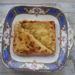 Welsh rarebit on a square plate