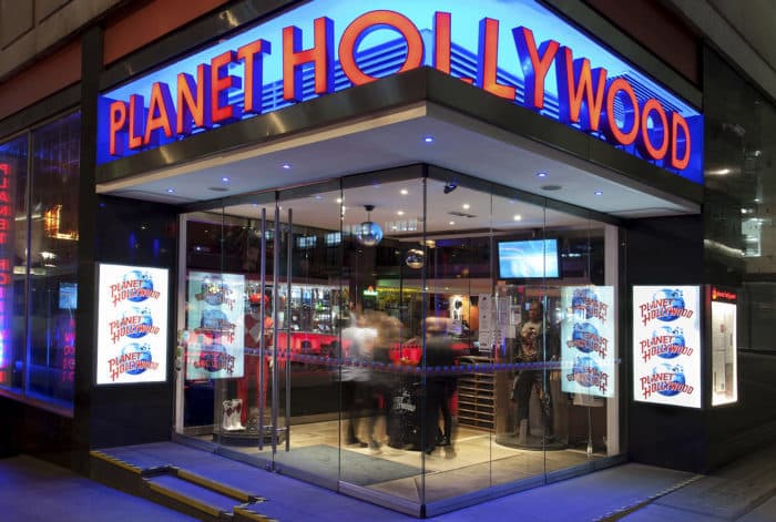 The Planet Hollywood London restaurant on Haymarket in the heart of the West End.