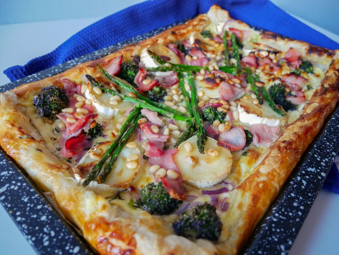 Edwards of Conwy bacon and asparagus tart