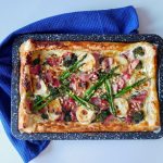 Edwards of Conwy bacon and asparagus tart
