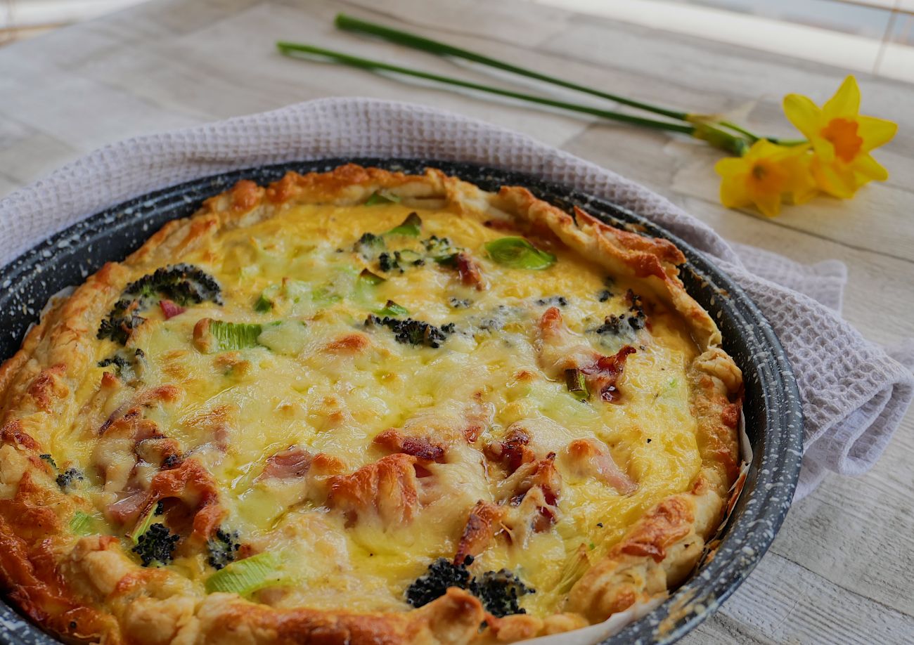 Edwards of Conwy bacon and asparagus quiche