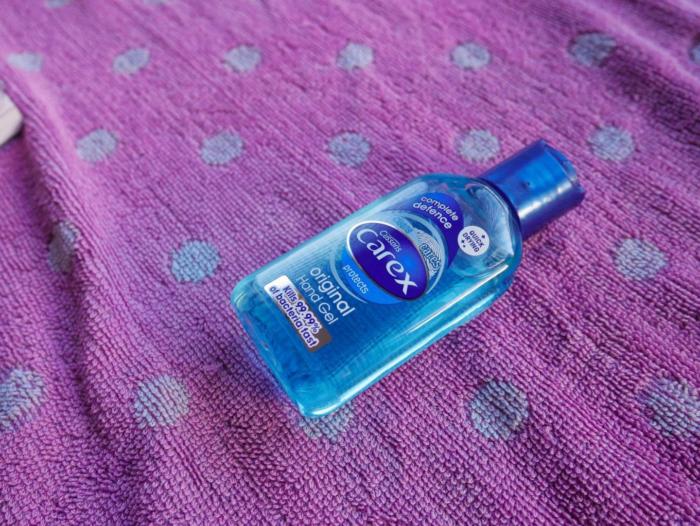 Hand gel is an essential item on any beach packing list.