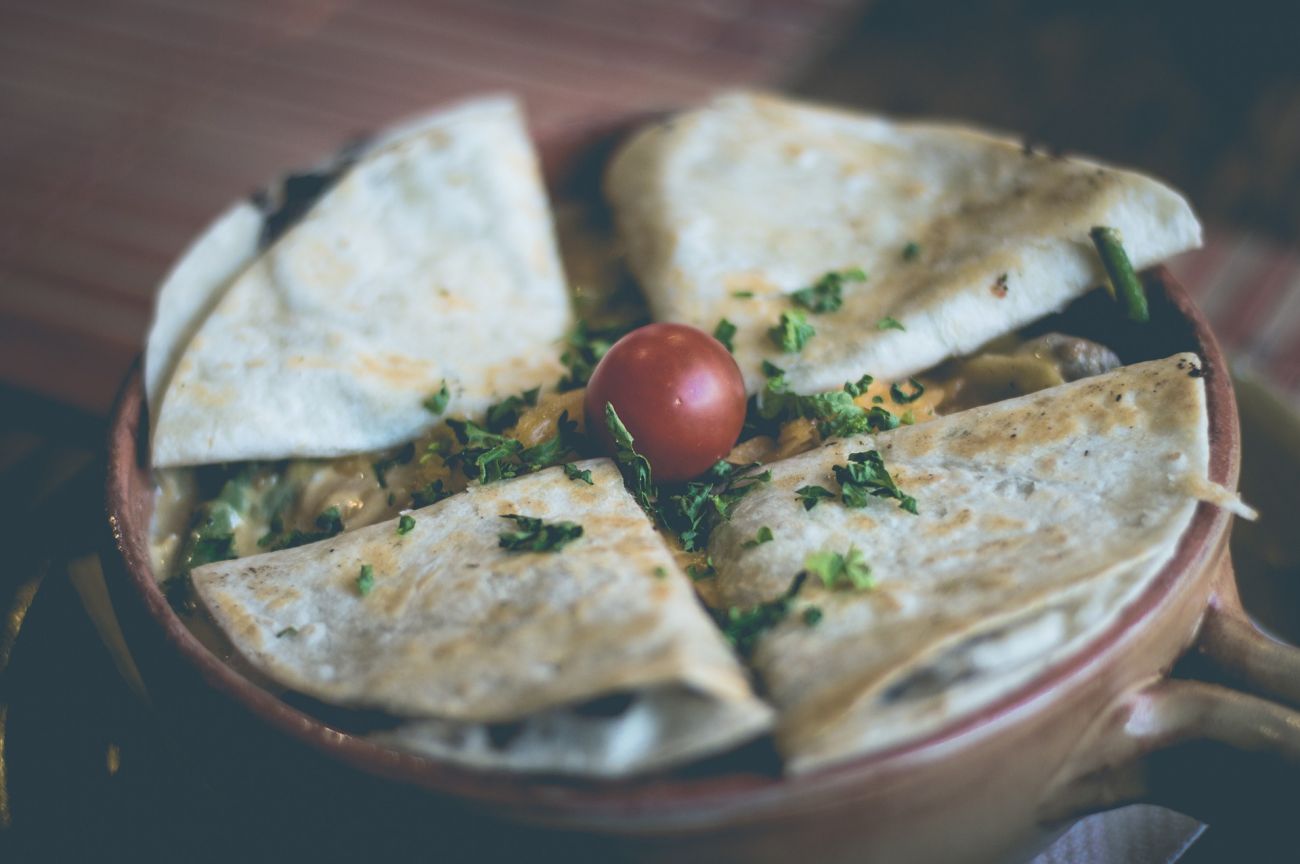 Quesadillas are an excellent food to serve as part of a garden party menu.