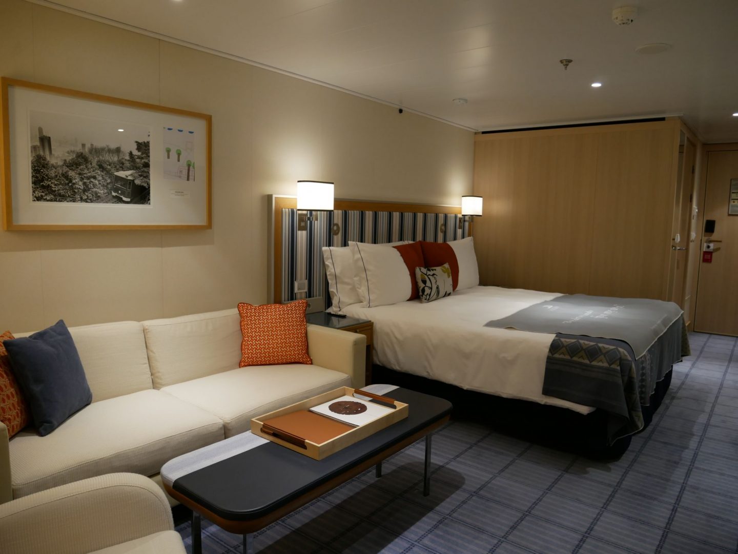 My cabin aboard the Viking Sun cruise ship