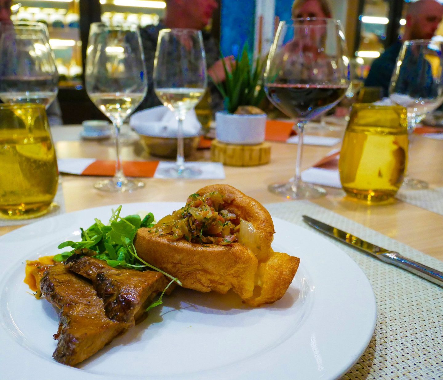 Roast beef and Yorkshire pudding - a typical British dish