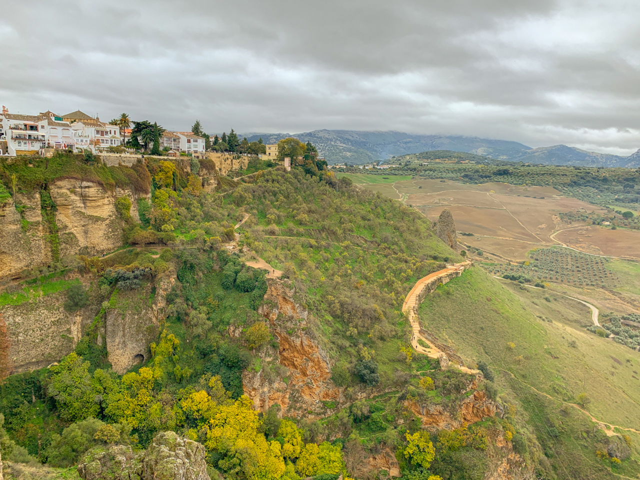 Views from the Matador overlooking Ronda's green landscapes