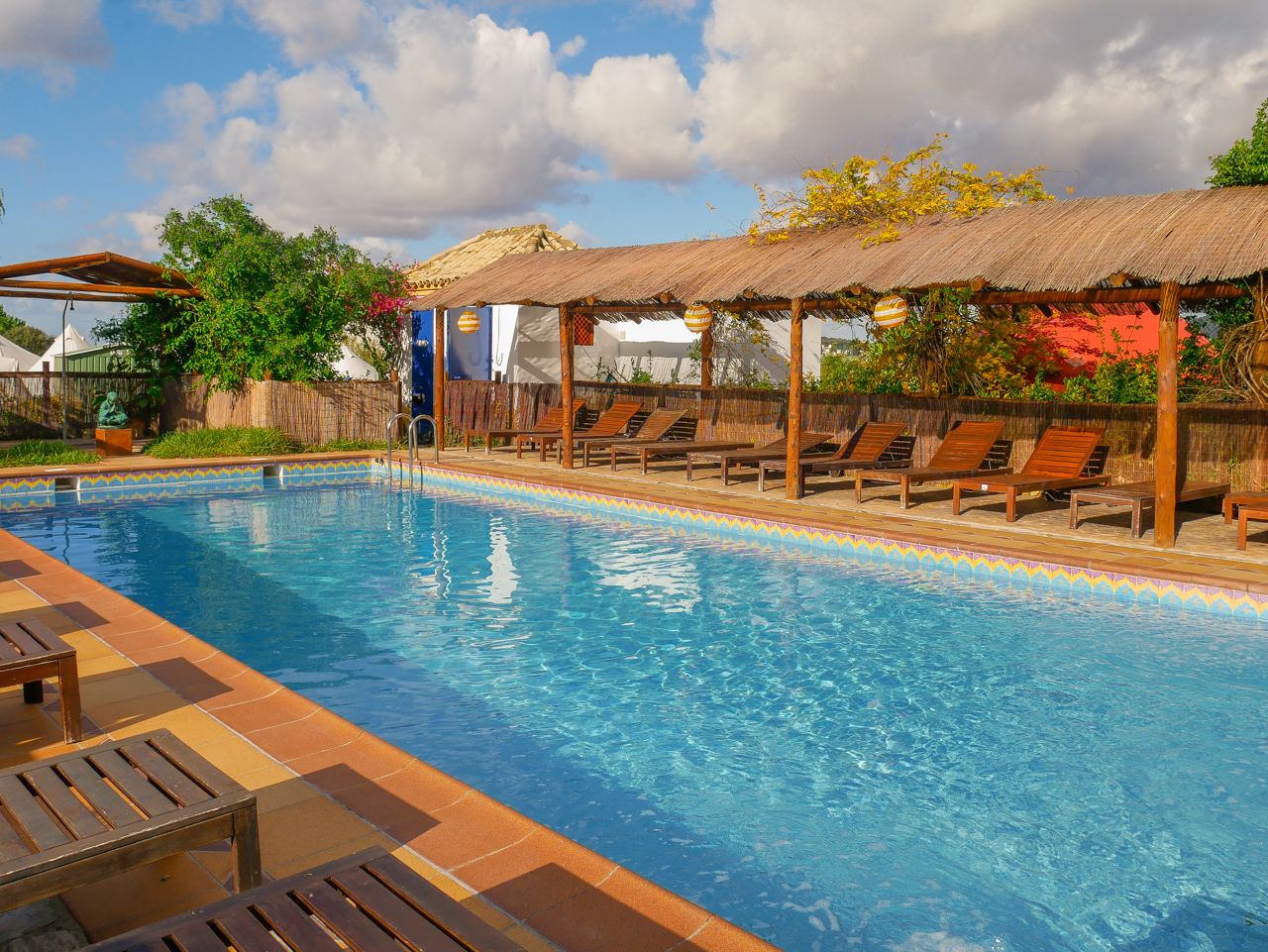 The swimming pool at Suryalila
