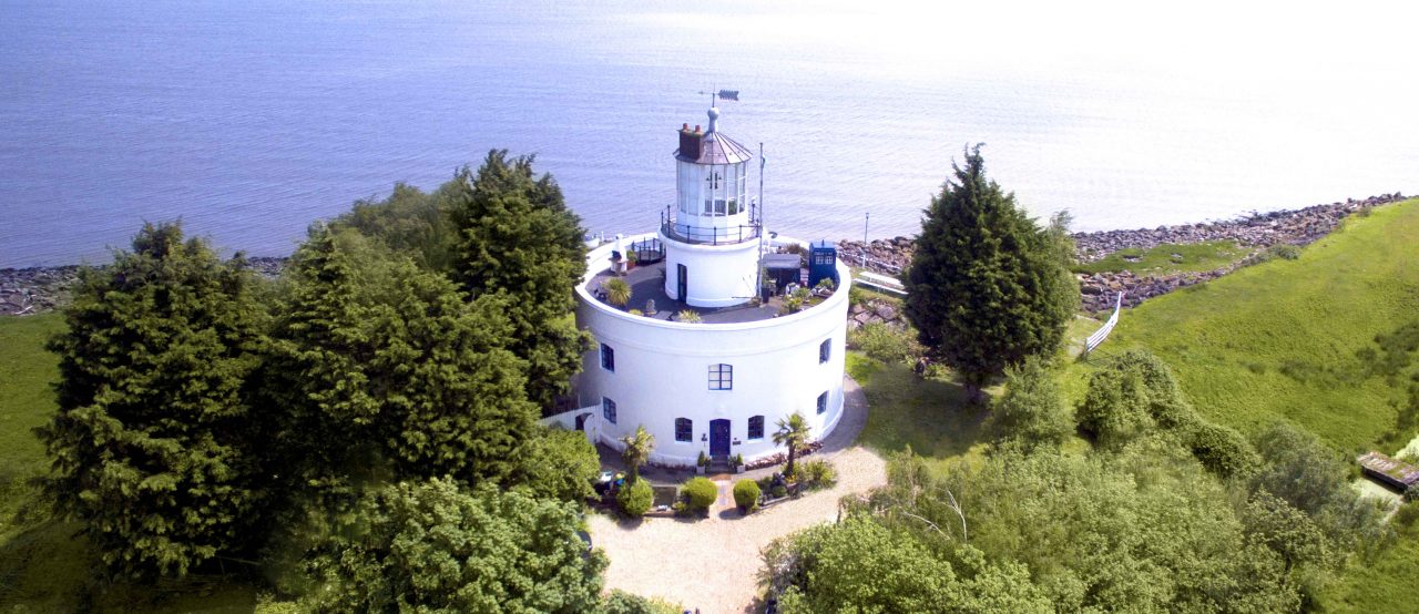 West Usk Lighthouse in Newport, South Wales