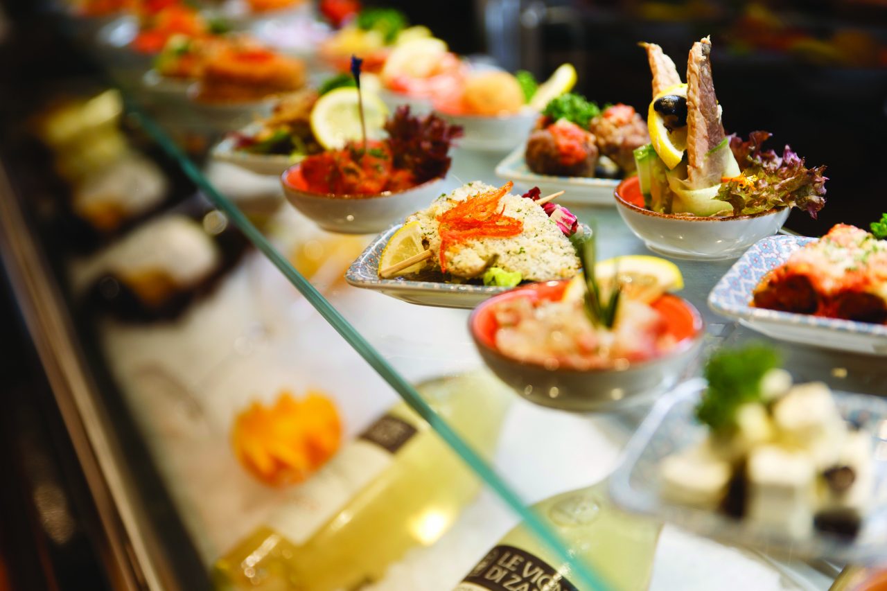 The gourmet food served on-board a Costa Cruises ship.